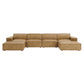 Restore 6-Piece Vegan Leather Modular Sectional Sofa by Modway