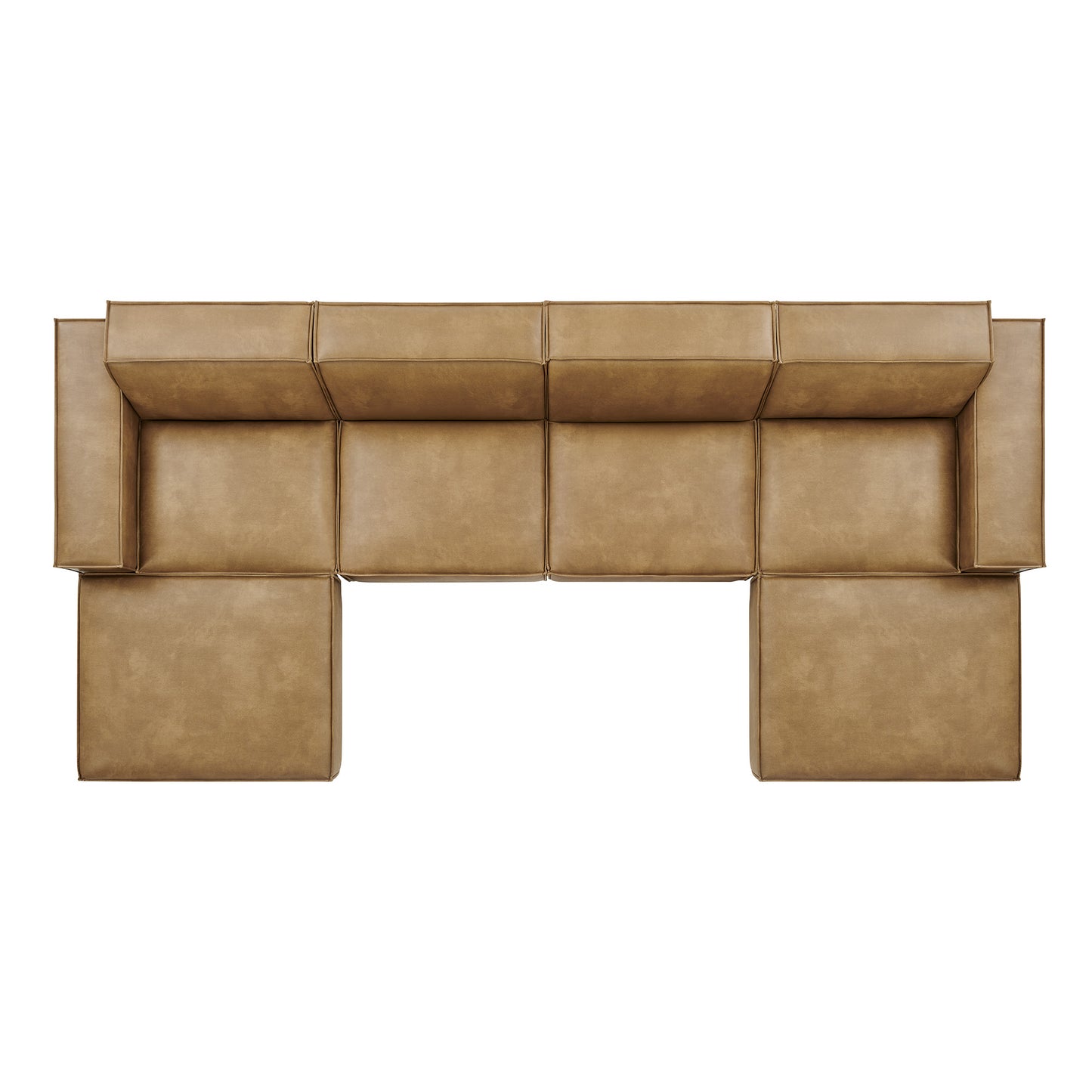 Restore 6-Piece Vegan Leather Modular Sectional Sofa by Modway
