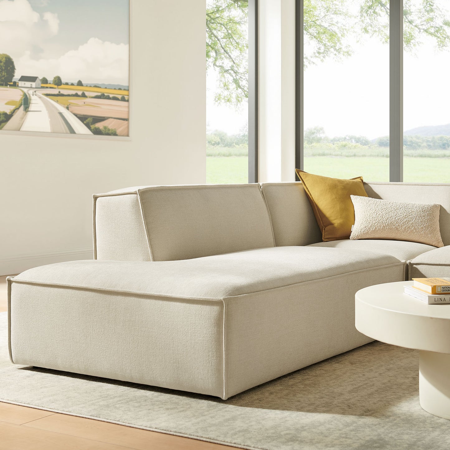 Restore 3-Piece Performance Fabric Upholstered Modular L-Shaped Sectional Sofa by Modway