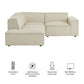 Restore 3-Piece Performance Fabric Upholstered Modular L-Shaped Sectional Sofa by Modway