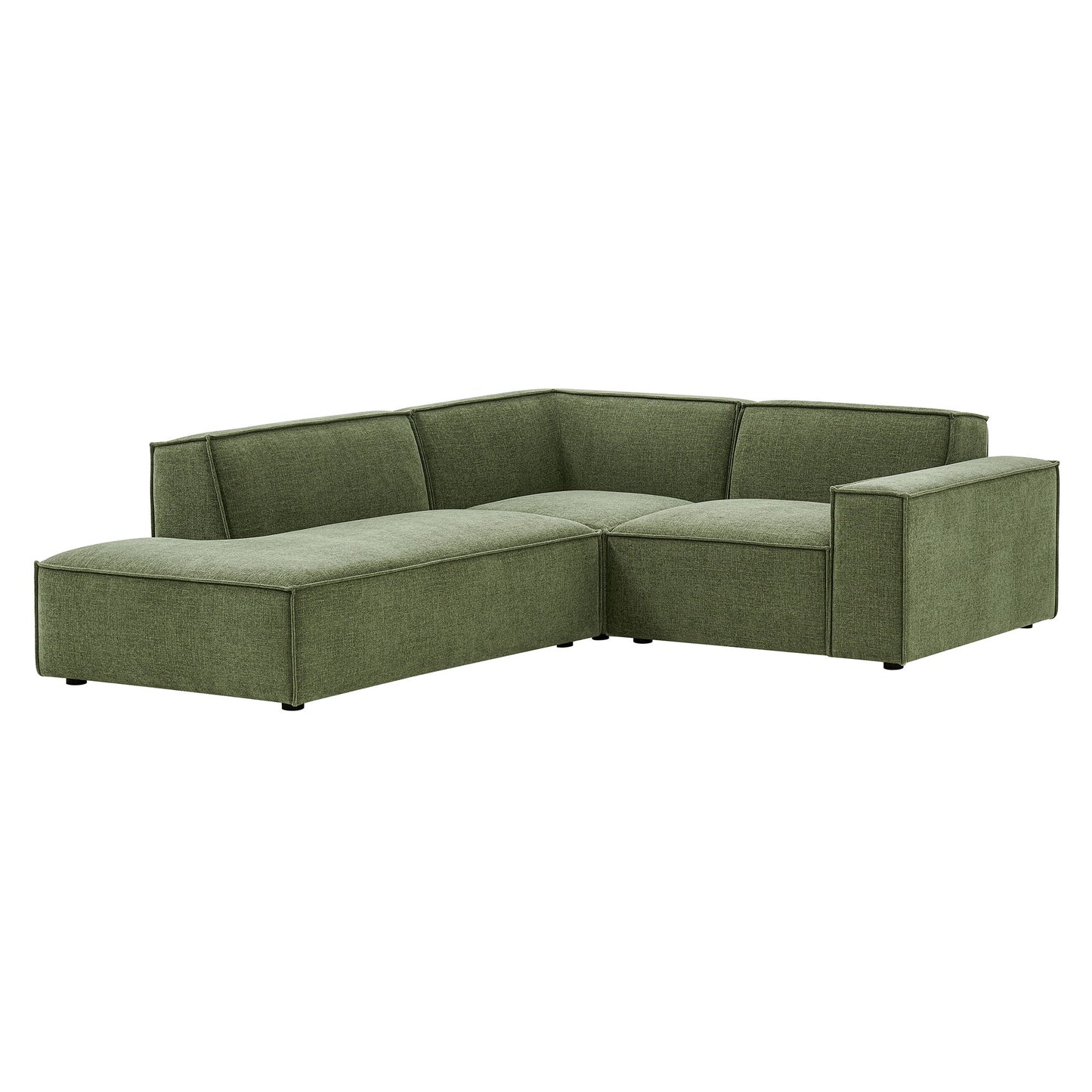 Restore 3-Piece Performance Fabric Upholstered Modular L-Shaped Sectional Sofa by Modway