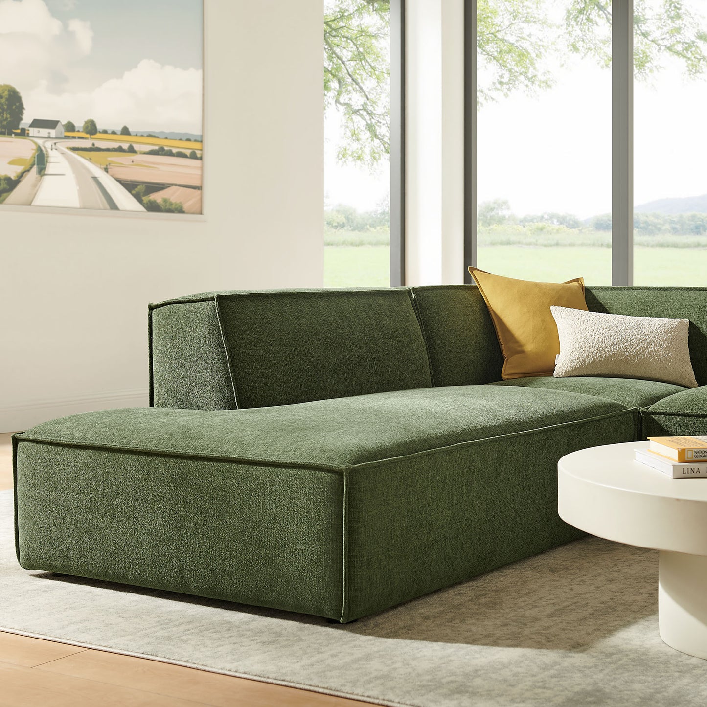 Restore 3-Piece Performance Fabric Upholstered Modular L-Shaped Sectional Sofa by Modway