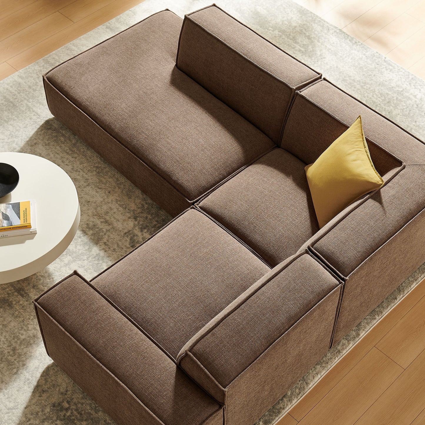 Restore 3-Piece Performance Fabric Upholstered Modular L-Shaped Sectional Sofa by Modway