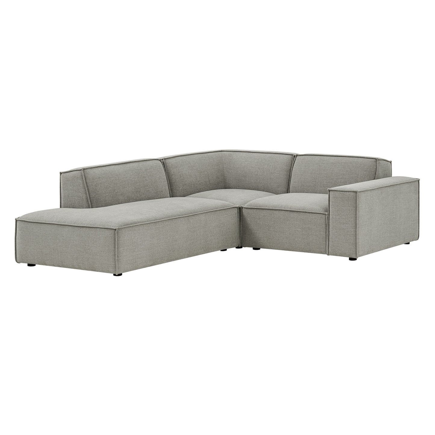 Restore 3-Piece Performance Fabric Upholstered Modular L-Shaped Sectional Sofa by Modway