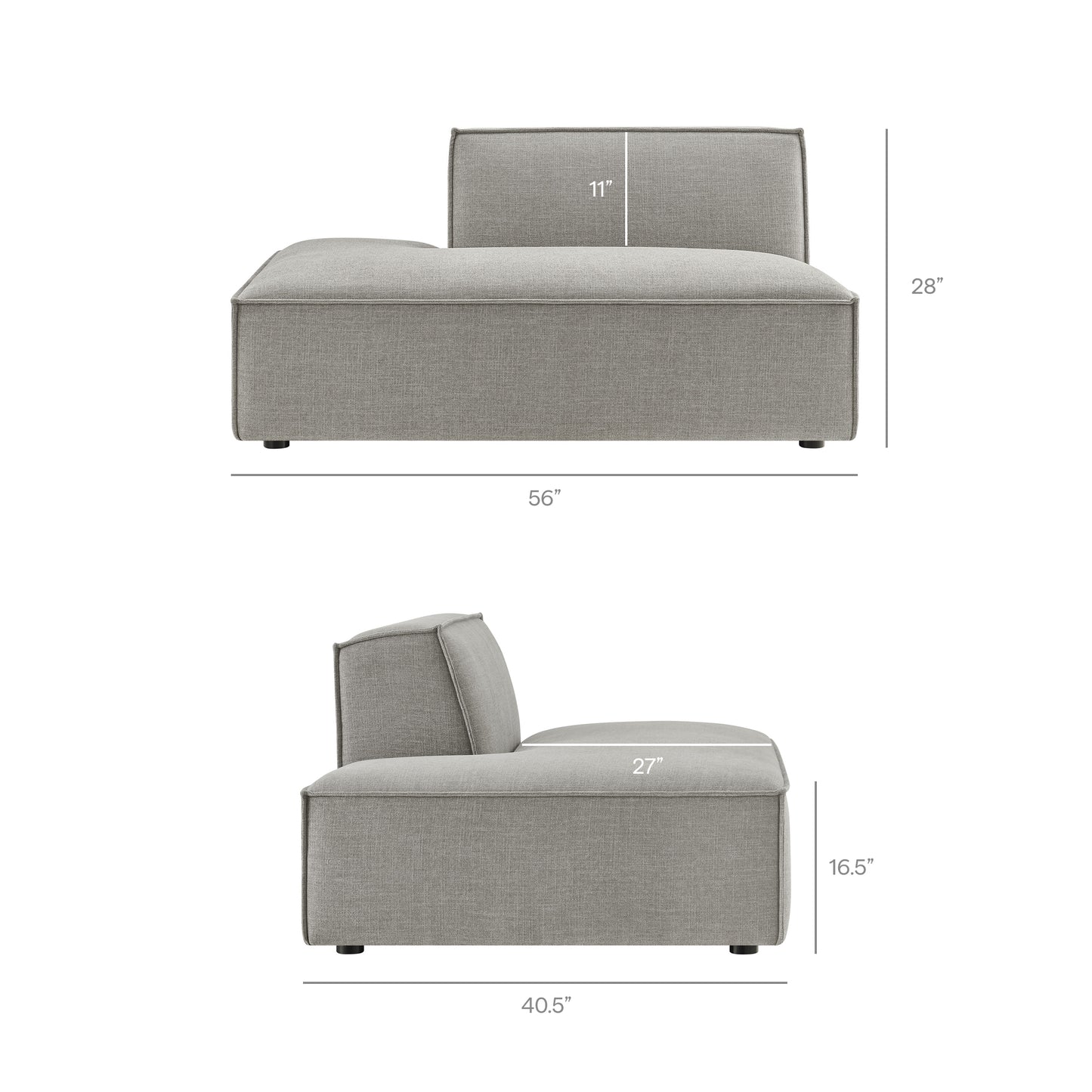 Restore 3-Piece Performance Fabric Upholstered Modular L-Shaped Sectional Sofa by Modway