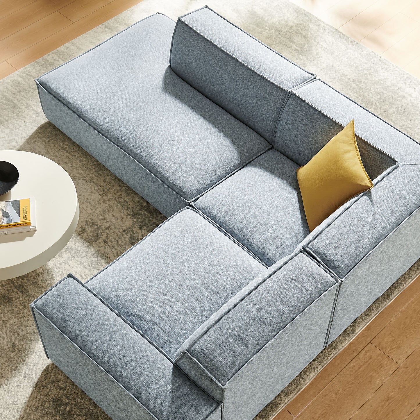 Restore 3-Piece Performance Fabric Upholstered Modular L-Shaped Sectional Sofa by Modway