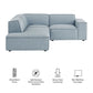 Restore 3-Piece Performance Fabric Upholstered Modular L-Shaped Sectional Sofa by Modway