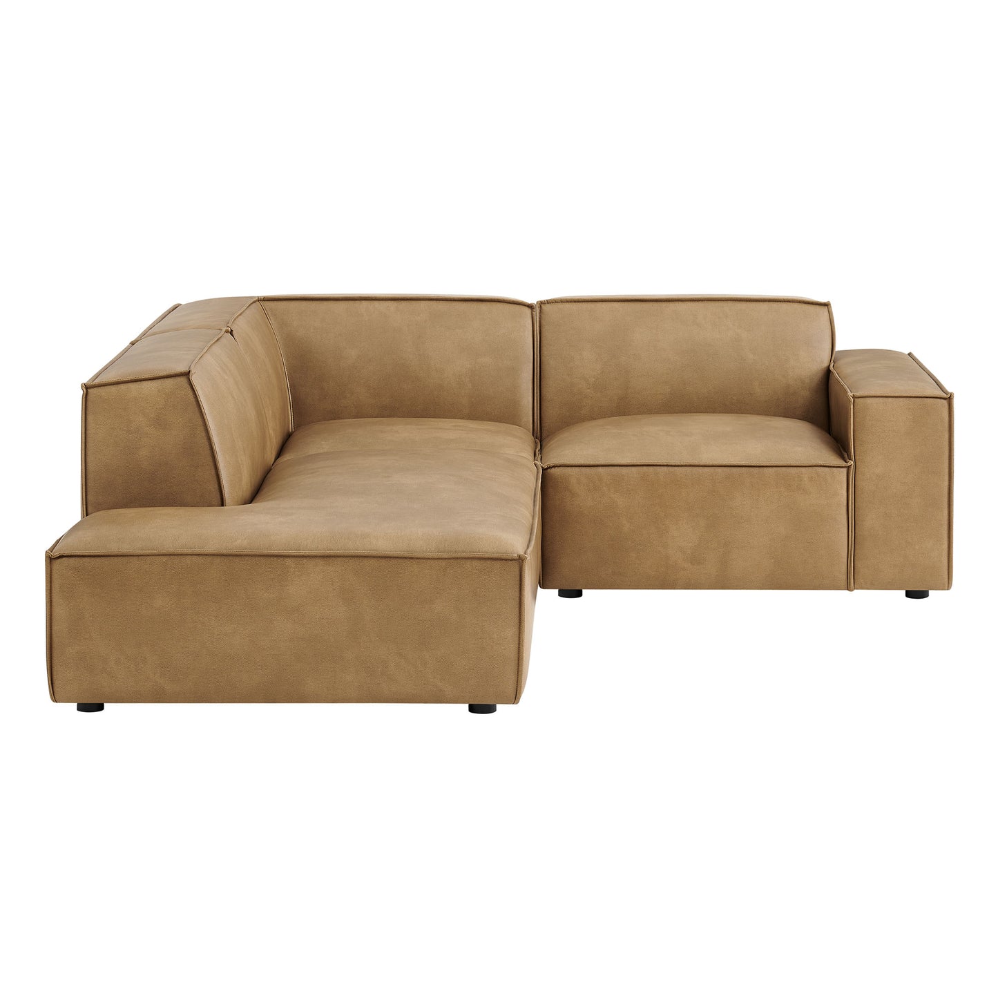 Restore 3-Piece Vegan Leather Modular L-Shaped Sectional Sofa by Modway