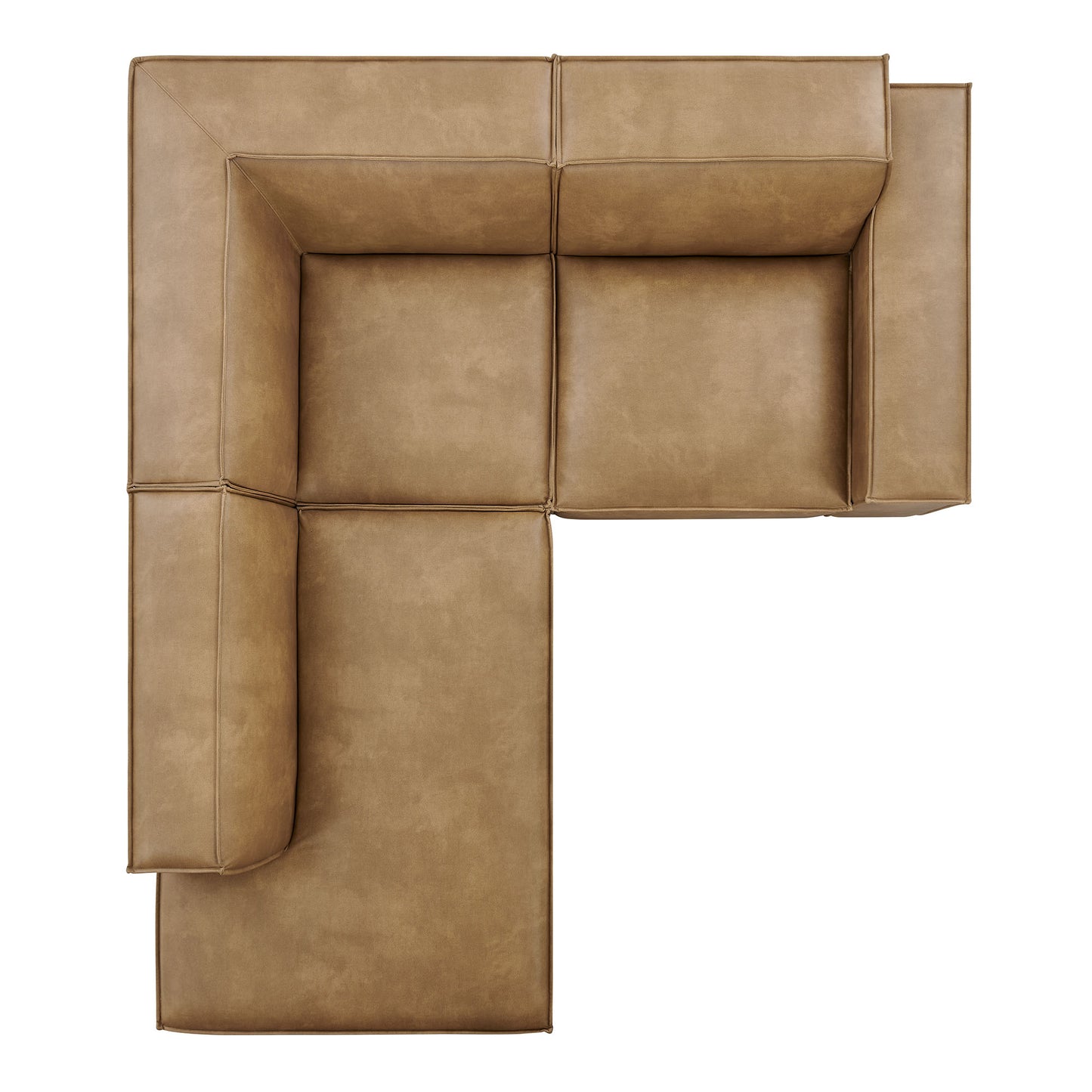 Restore 3-Piece Vegan Leather Modular L-Shaped Sectional Sofa by Modway