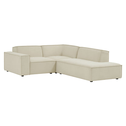 Restore 3-Piece Performance Fabric Upholstered Modular L-Shaped Sectional Sofa by Modway