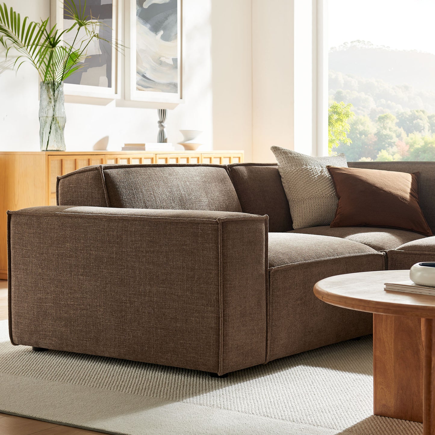 Restore 3-Piece Performance Fabric Upholstered Modular L-Shaped Sectional Sofa by Modway