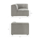 Restore 3-Piece Performance Fabric Upholstered Modular L-Shaped Sectional Sofa by Modway
