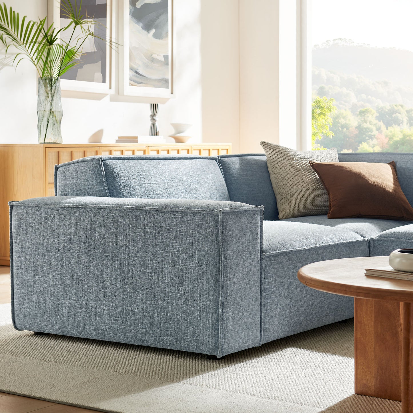 Restore 3-Piece Performance Fabric Upholstered Modular L-Shaped Sectional Sofa by Modway