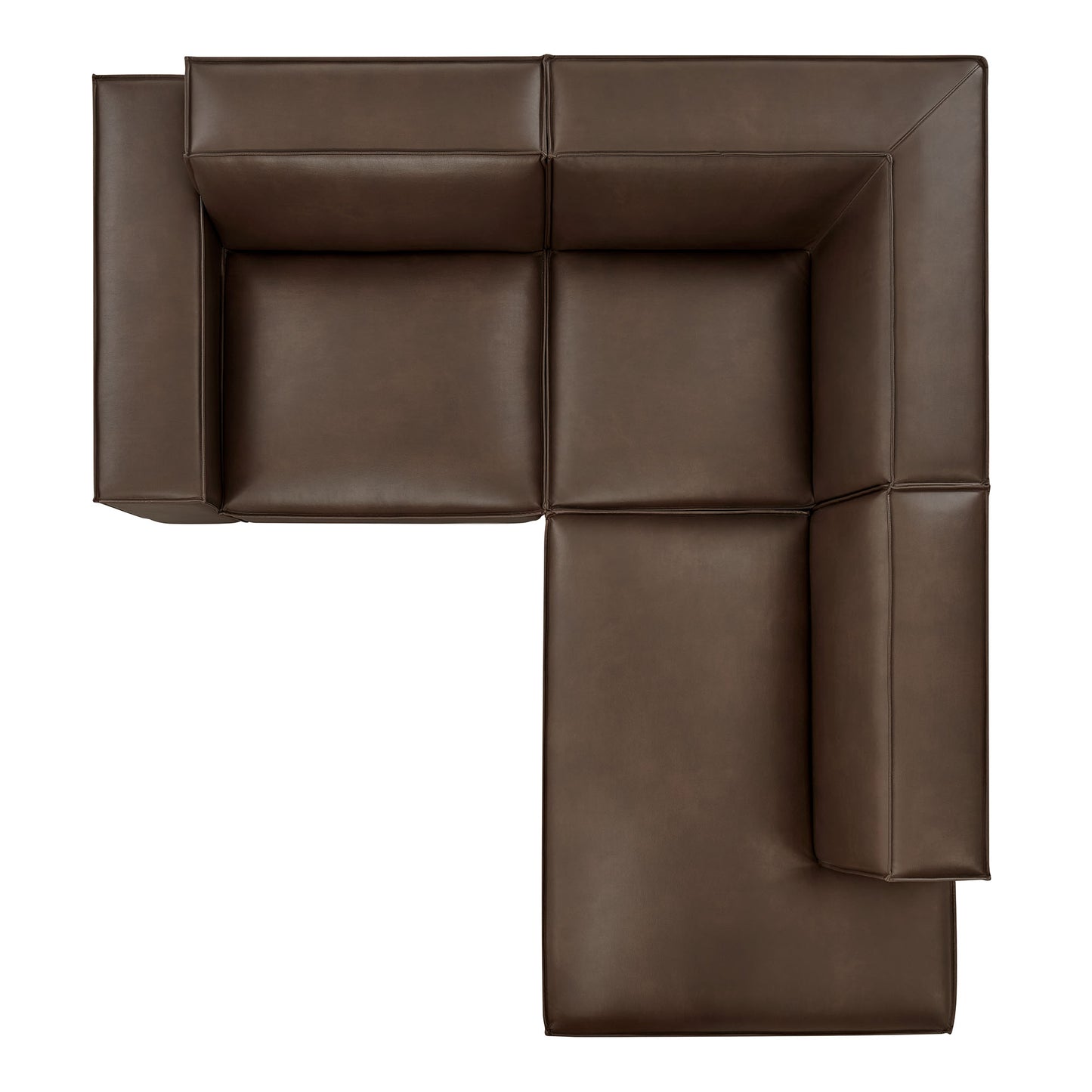 Restore 3-Piece Vegan Leather Modular L-Shaped Sectional Sofa by Modway