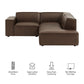 Restore 3-Piece Vegan Leather Modular L-Shaped Sectional Sofa by Modway