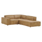 Restore 3-Piece Vegan Leather Modular L-Shaped Sectional Sofa by Modway