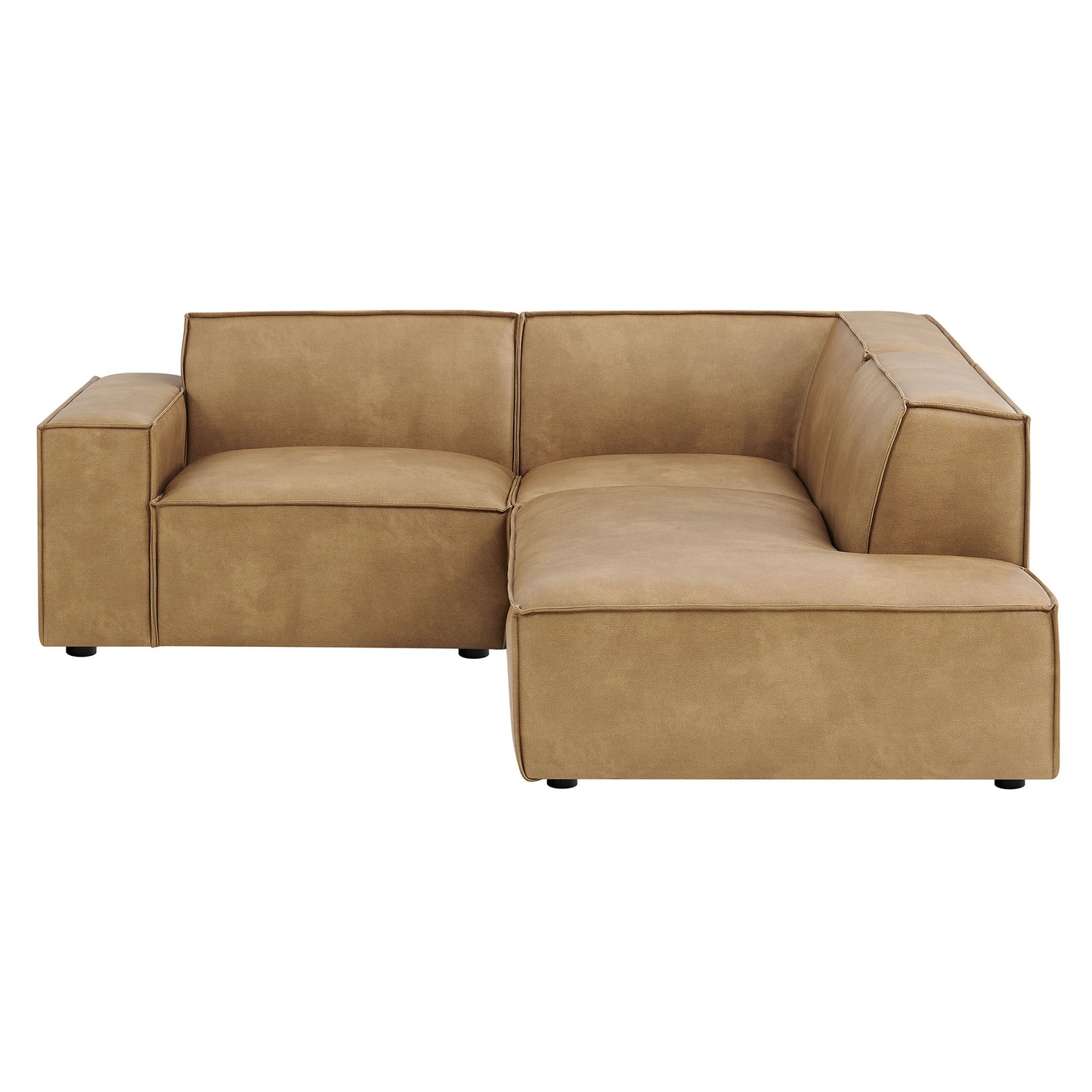 Restore 3-Piece Vegan Leather Modular L-Shaped Sectional Sofa by Modway