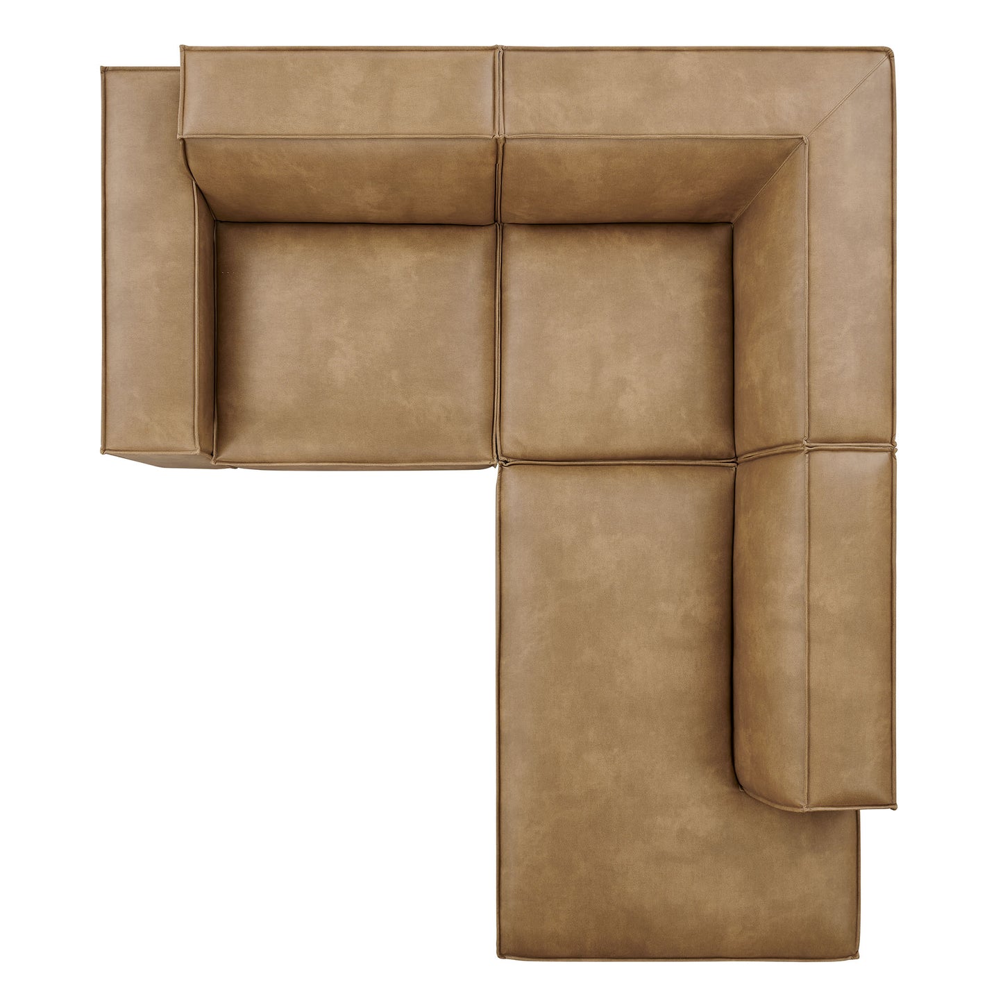Restore 3-Piece Vegan Leather Modular L-Shaped Sectional Sofa by Modway