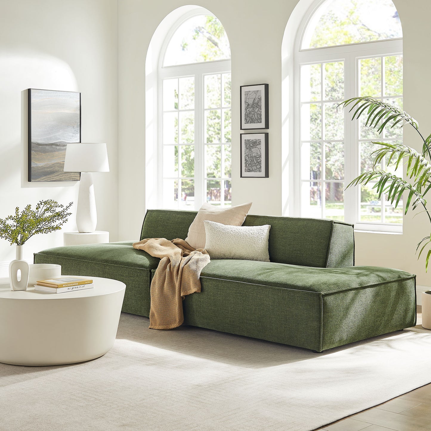 Restore 2-Piece Performance Fabric Upholstered Modular Loveseat by Modway