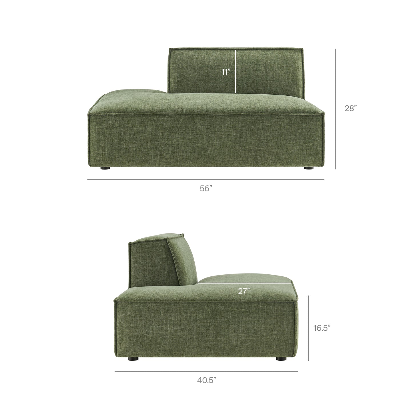 Restore 2-Piece Performance Fabric Upholstered Modular Loveseat by Modway