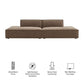 Restore 2-Piece Performance Fabric Upholstered Modular Loveseat by Modway