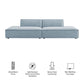 Restore 2-Piece Performance Fabric Upholstered Modular Loveseat by Modway