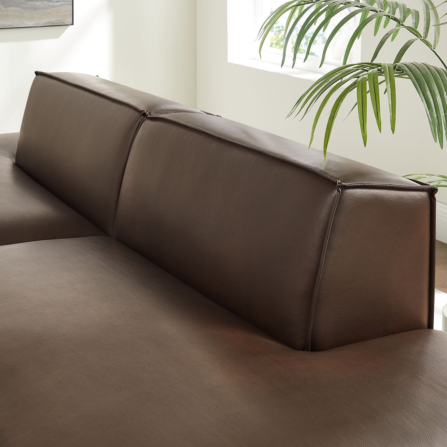Restore 2-Piece Vegan Leather Modular Loveseat by Modway