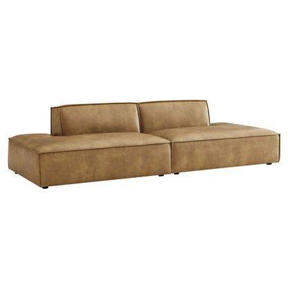 Restore 2-Piece Vegan Leather Modular Loveseat by Modway