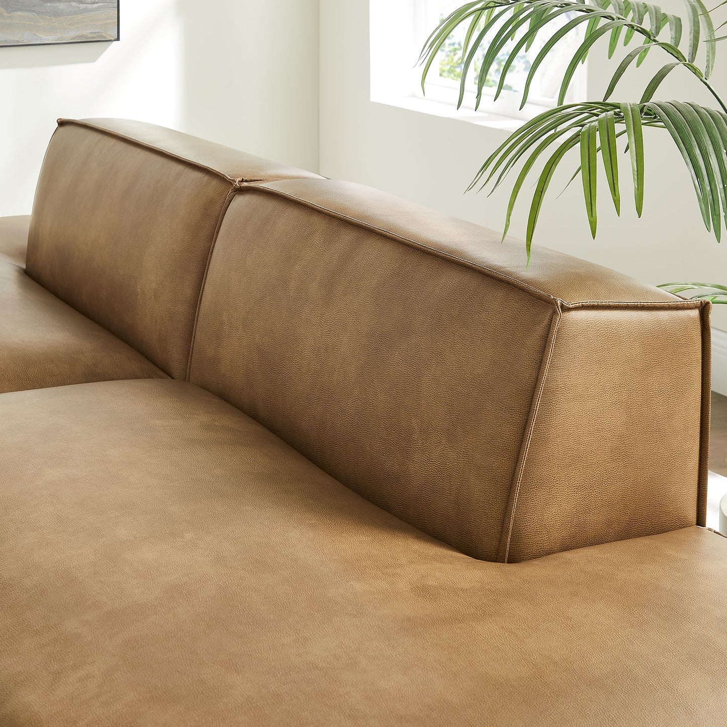 Restore 2-Piece Vegan Leather Modular Loveseat by Modway