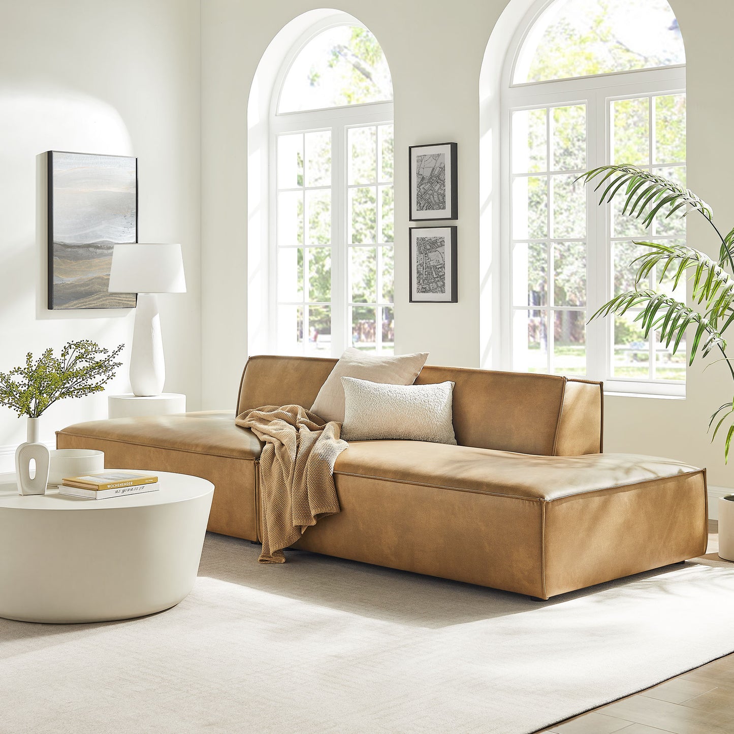 Restore 2-Piece Vegan Leather Modular Loveseat by Modway