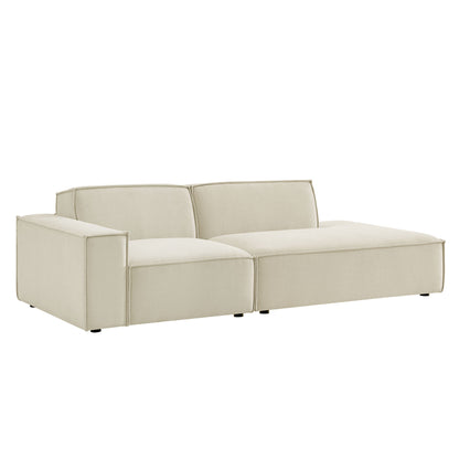 Restore 2-Piece Performance Fabric Upholstered Modular Loveseat by Modway