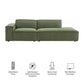 Restore 2-Piece Performance Fabric Upholstered Modular Loveseat by Modway
