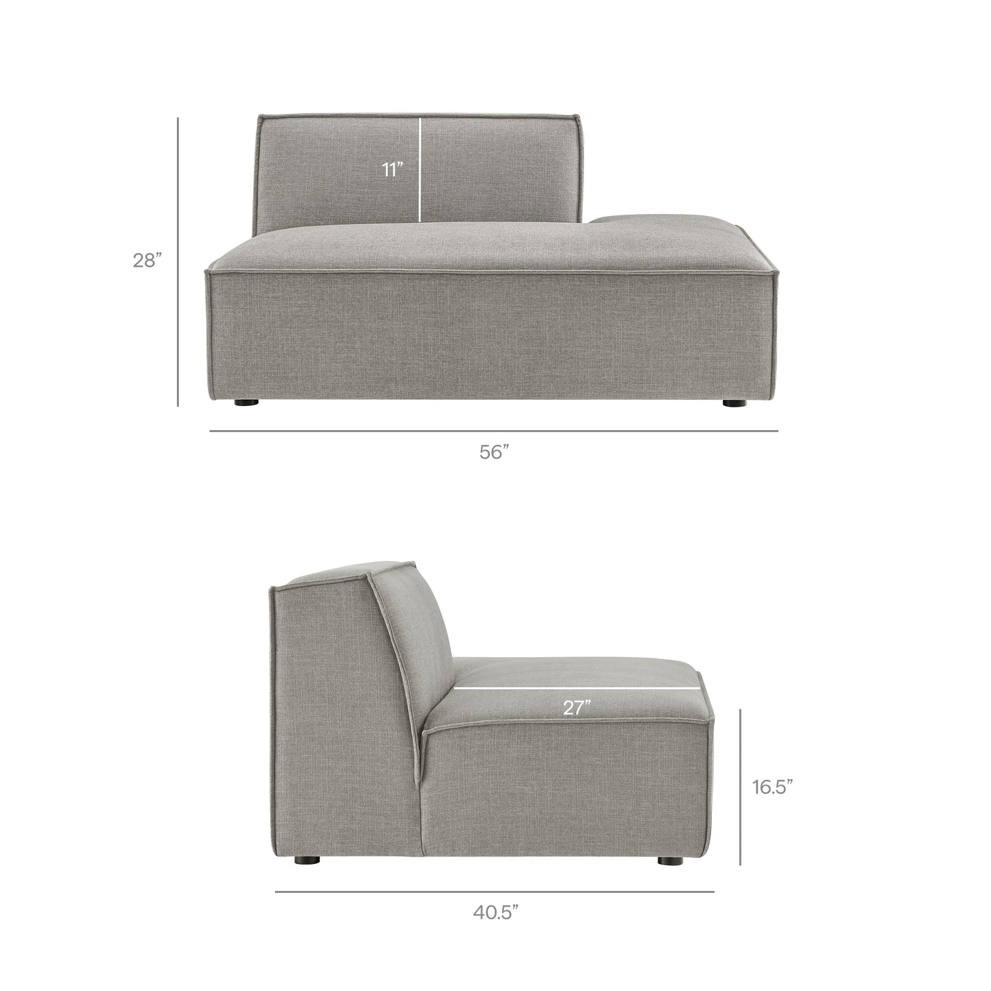 Restore 2-Piece Performance Fabric Upholstered Modular Loveseat by Modway