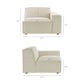Restore 2-Piece Performance Fabric Upholstered Modular Loveseat by Modway