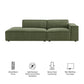 Restore 2-Piece Performance Fabric Upholstered Modular Loveseat by Modway