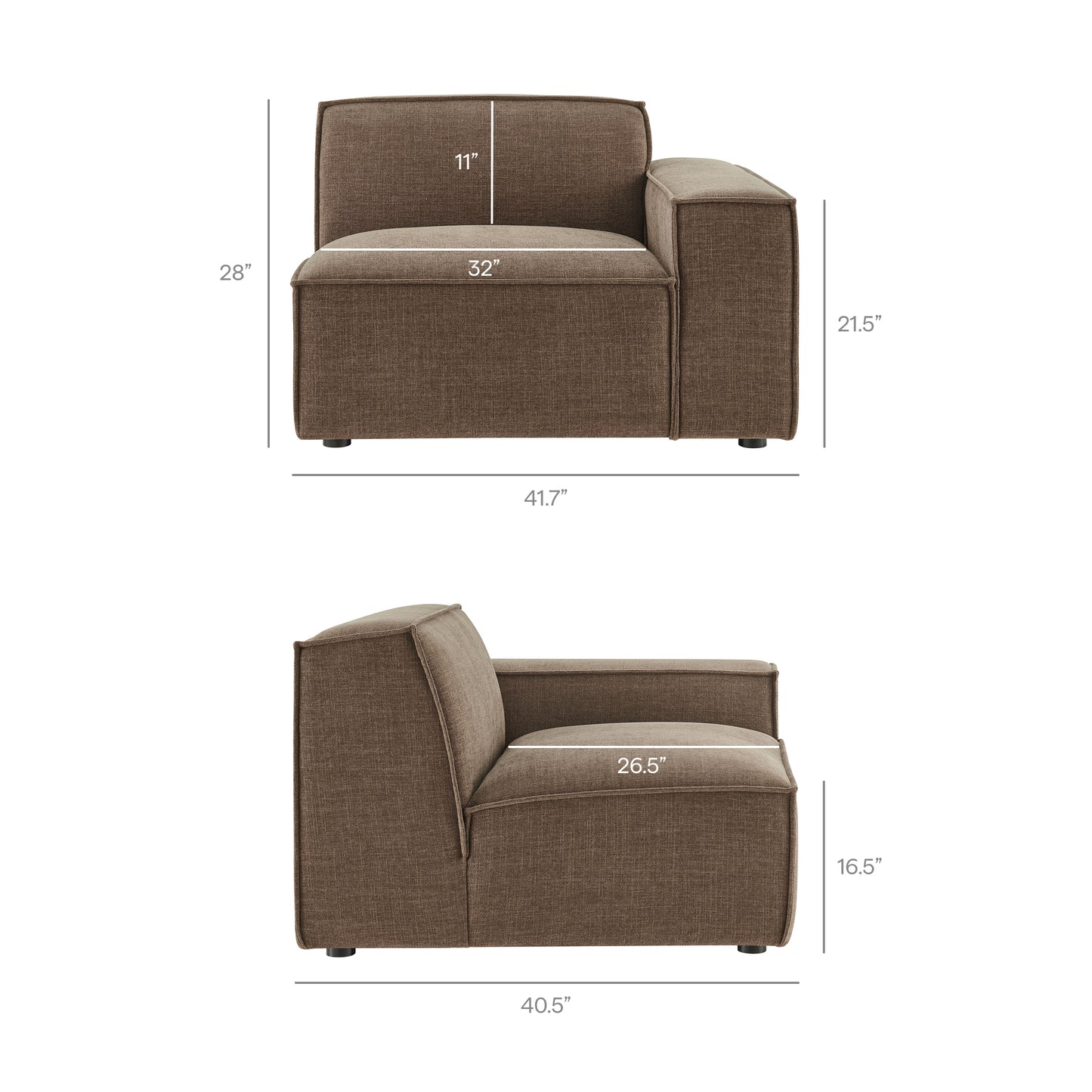 Restore 2-Piece Performance Fabric Upholstered Modular Loveseat by Modway