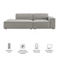 Restore 2-Piece Performance Fabric Upholstered Modular Loveseat by Modway