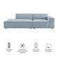 Restore 2-Piece Performance Fabric Upholstered Modular Loveseat by Modway
