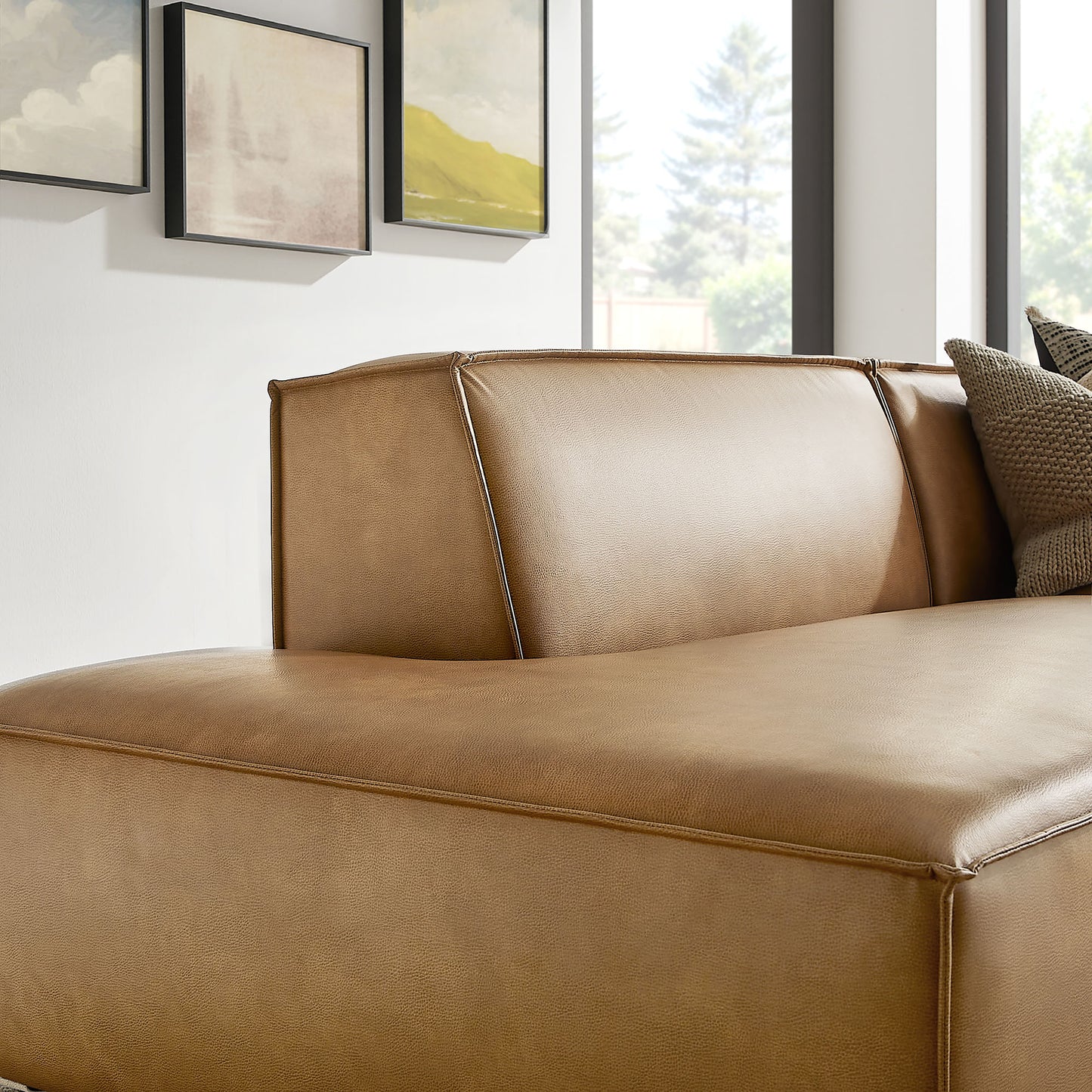 Restore 2-Piece Vegan Leather Modular Loveseat by Modway
