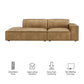 Restore 2-Piece Vegan Leather Modular Loveseat by Modway