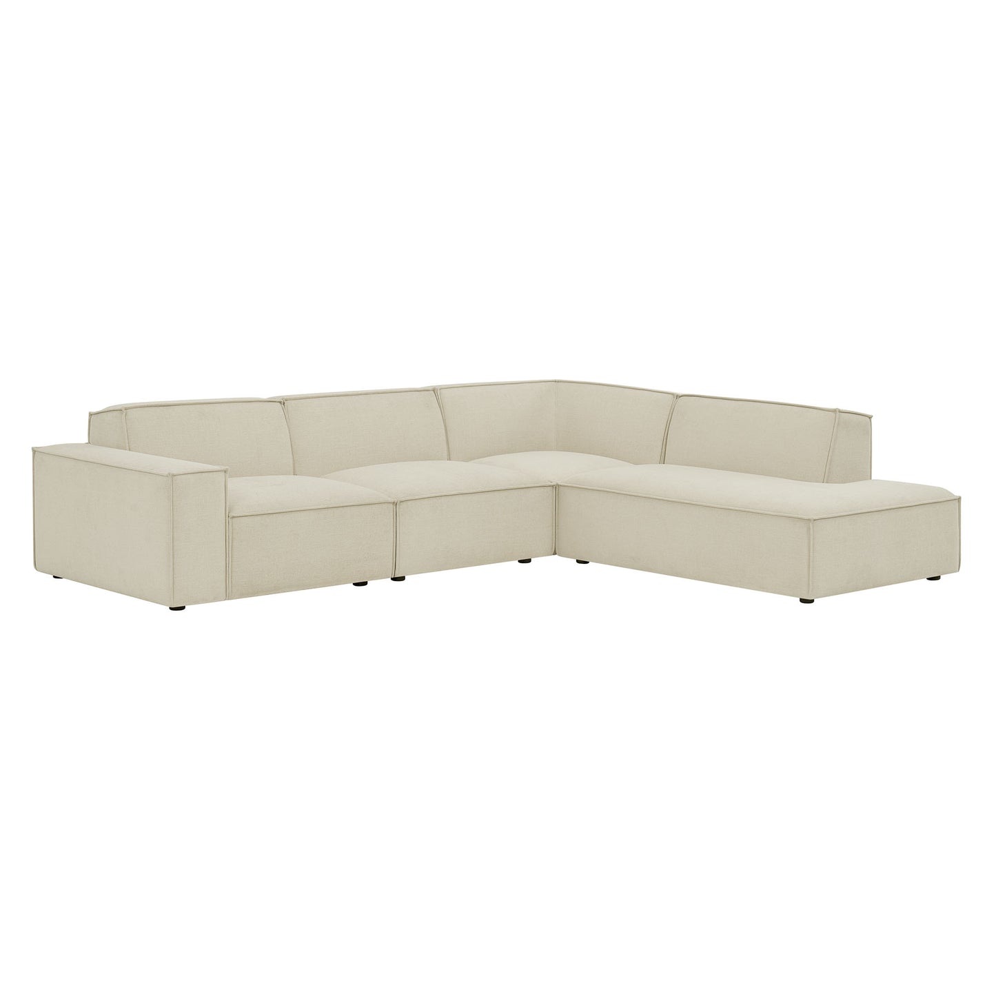 Restore 4-Piece Performance Fabric Upholstered Modular L-Shaped Sofa by Modway