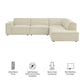 Restore 4-Piece Performance Fabric Upholstered Modular L-Shaped Sofa by Modway