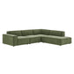 Restore 4-Piece Performance Fabric Upholstered Modular L-Shaped Sofa by Modway