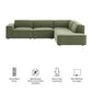Restore 4-Piece Performance Fabric Upholstered Modular L-Shaped Sofa by Modway
