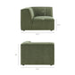 Restore 4-Piece Performance Fabric Upholstered Modular L-Shaped Sofa by Modway