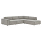 Restore 4-Piece Performance Fabric Upholstered Modular L-Shaped Sofa by Modway
