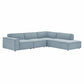 Restore 4-Piece Performance Fabric Upholstered Modular L-Shaped Sofa by Modway