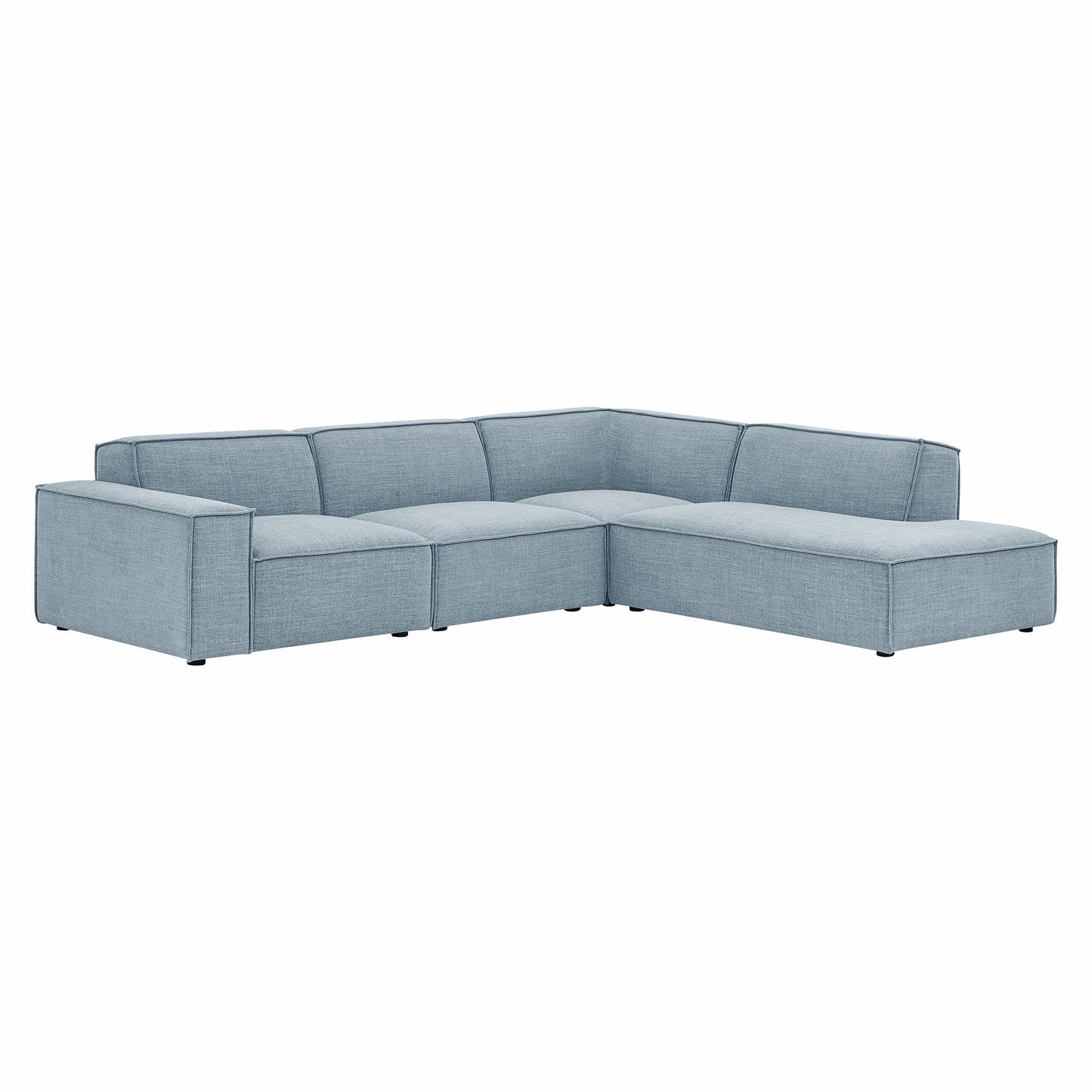 Restore 4-Piece Performance Fabric Upholstered Modular L-Shaped Sofa by Modway