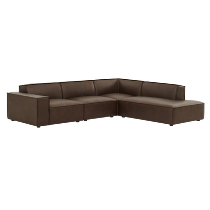 Restore 4-Piece Vegan Leather Modular L-Shaped Sofa by Modway