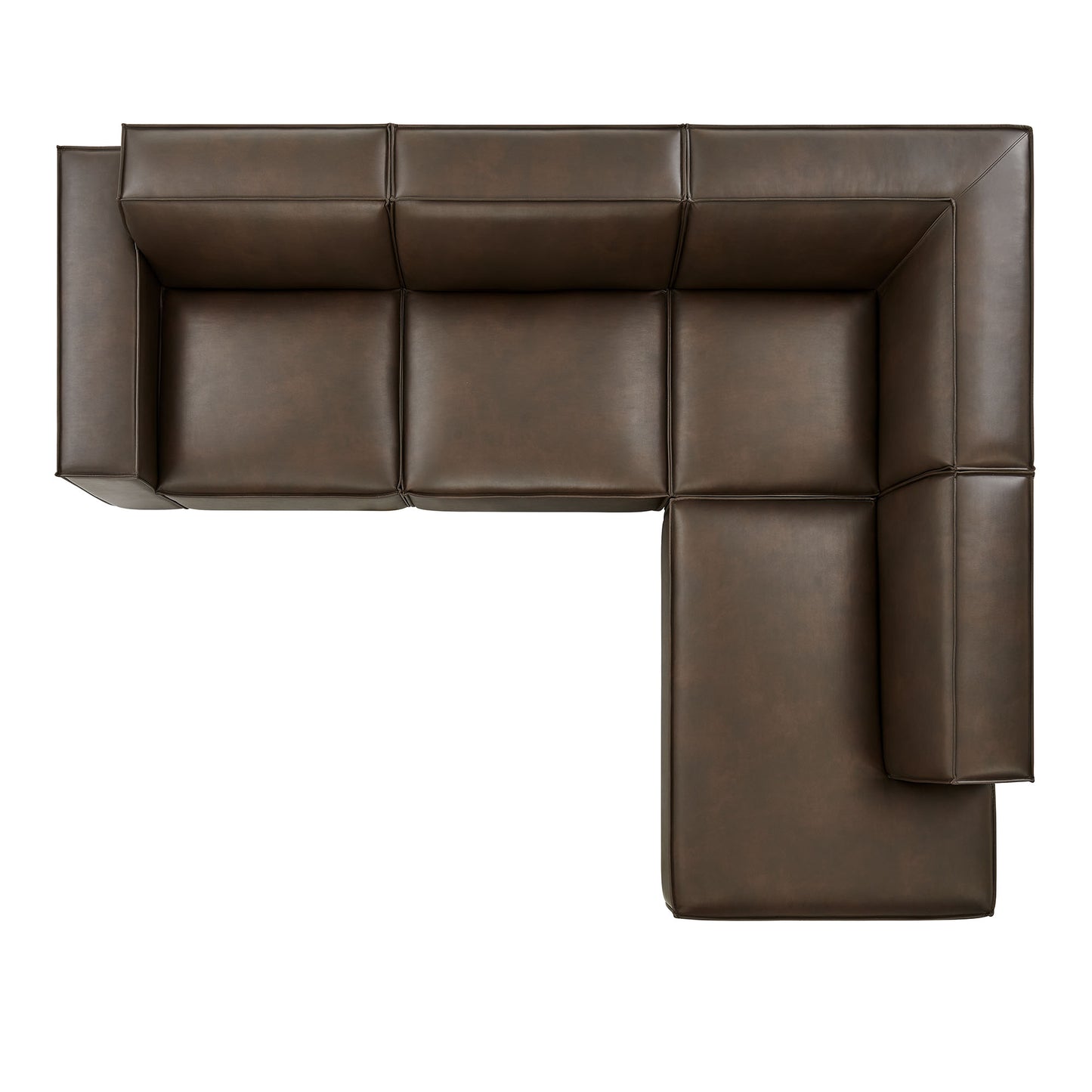 Restore 4-Piece Vegan Leather Modular L-Shaped Sofa by Modway